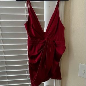 WINE RED ROMPER